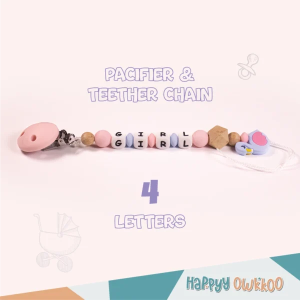 Baby Items, Silicone Products, Baby Chain, Pacifier, Teether, Chain, Pacifier Chain, Teether Chain, Wooden, Wooden Chain,