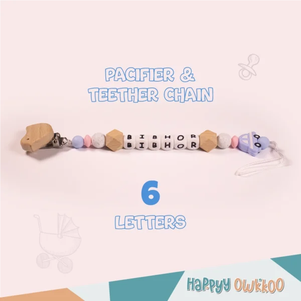 Baby Items, Silicone Products, Baby Chain, Pacifier, Teether, Chain, Pacifier Chain, Teether Chain, Wooden, Wooden Chain,