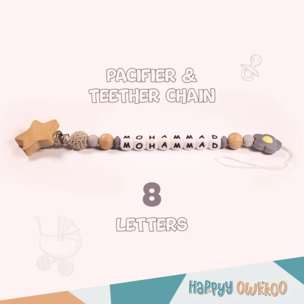 Baby Items, Silicone Products, Baby Chain, Pacifier, Teether, Chain, Pacifier Chain, Teether Chain, Wooden, Wooden Chain,