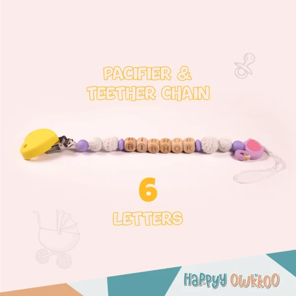 Baby Items, Silicone Products, Baby Chain, Pacifier, Teether, Chain, Pacifier Chain, Teether Chain, Wooden, Wooden Chain,