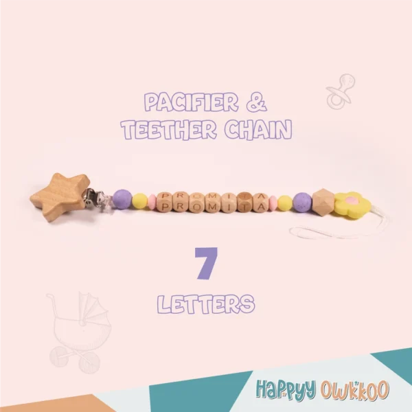 Baby Items, Silicone Products, Baby Chain, Pacifier, Teether, Chain, Pacifier Chain, Teether Chain, Wooden, Wooden Chain,