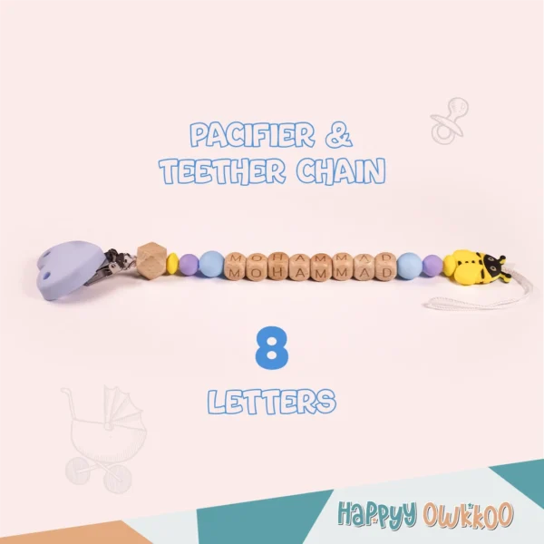 Baby Items, Silicone Products, Baby Chain, Pacifier, Teether, Chain, Pacifier Chain, Teether Chain, Wooden, Wooden Chain,