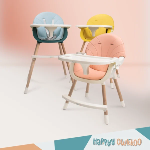 Baby High Feeding Chair, Baby Chair, Feeding Chair, Wooden Chair,Baby Items, Baby Weaning, Baby Weaning, Baby Feeding Items, Baby Feeding, Happyy Owkkoo, Happy